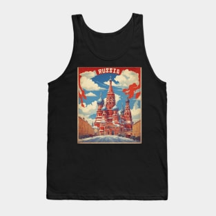 Central Russia Vintage Tourism Poster Tank Top